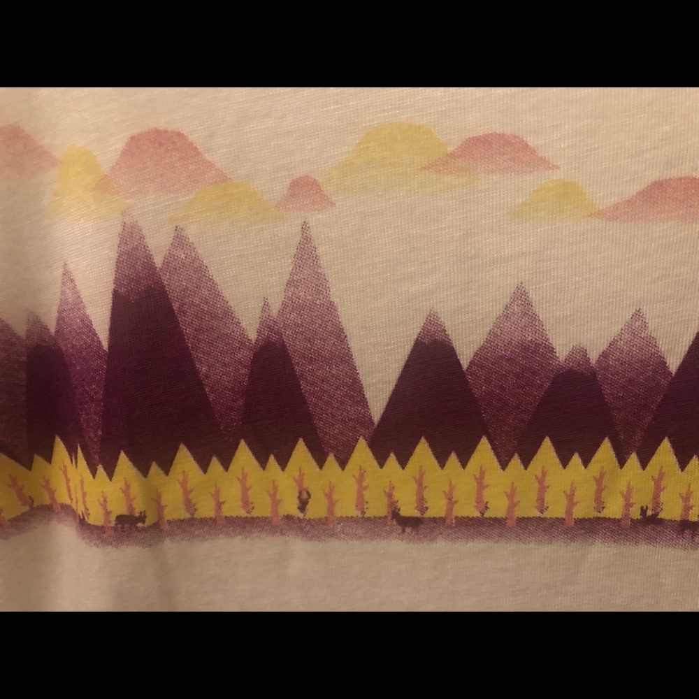 Euc Threadless Winter Scene Top - image 2